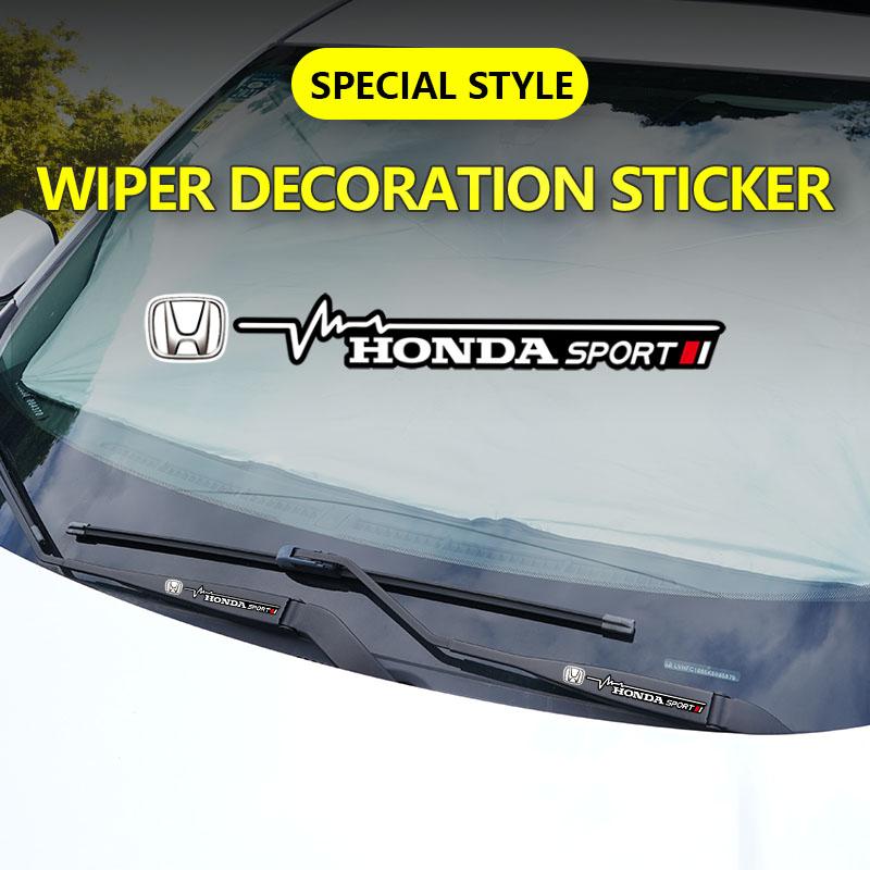 2Pcs Car Stickers Wiper Decoration Sticker For Honda Civic Accord Fit Jazz Pilot CRV Odyssey Passport City Shuttle HRV Vezel Ny1