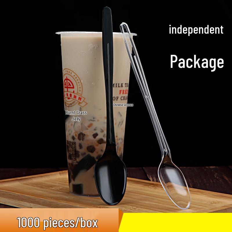 OIMG Disposable Black Stirring Spoons