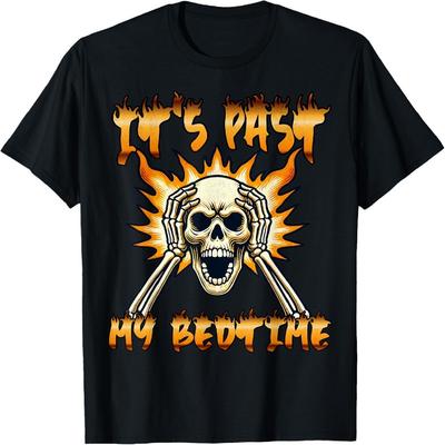 It's Past My Bedtime Skeleton Meme Funny Sigma Ironic Sleepy T-Shirt