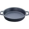 Sukiyaki Pot, Smile Pattern, Black Finish, 25cm Inner Diameter, Induction Compatible, Nanbu Ironware, 20022, Black