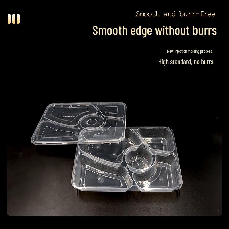 Disposable 1050ml 5-Compartment Takeout Food Containers