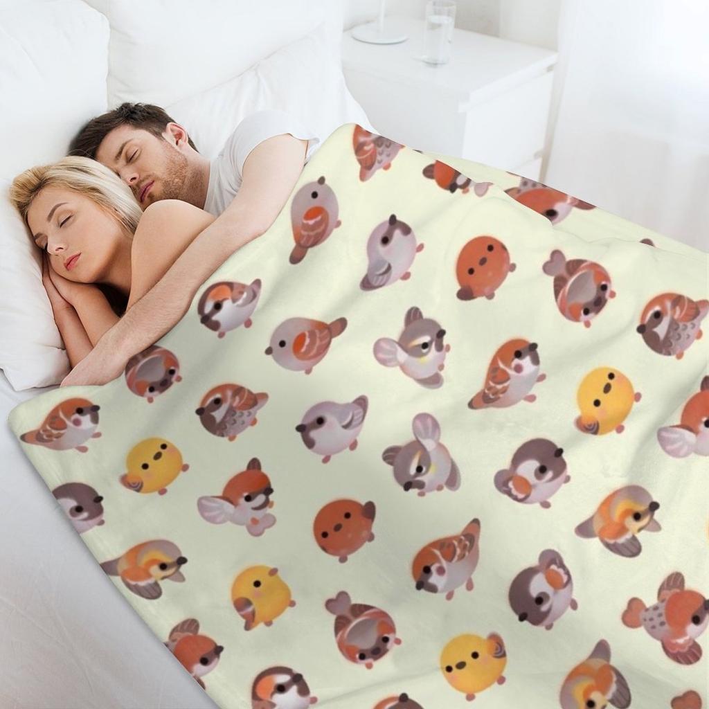 Sparrow Throw Blanket Decorative Bed Plaid Warm for Winter Plaid Blankets