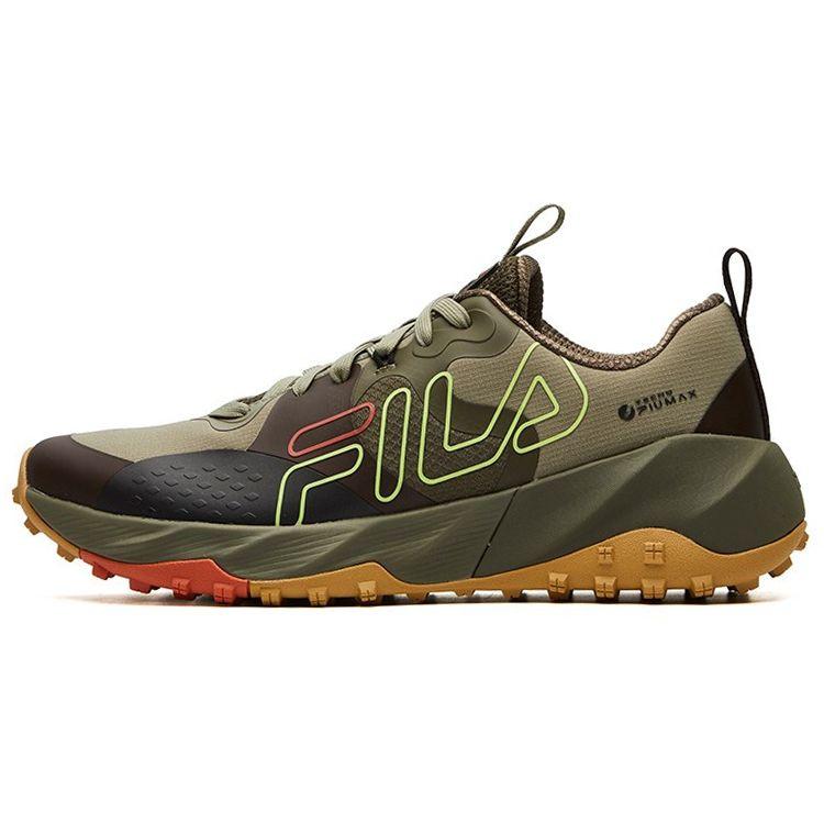 FILA Athletics Comfortable Fabric Low-Top Marathon Running Shoes Men sneaker Green A12M112206FVT