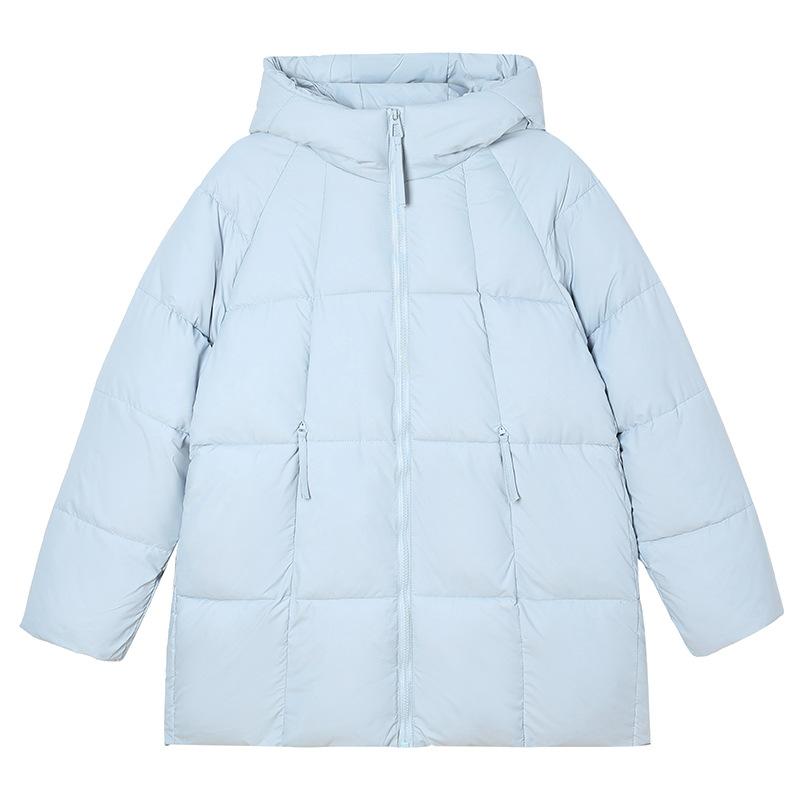 Cotton-padded Women Puffs Soft Bread Clothing Autumn and Winter New Hooded Padded Student Cotton-padded Jacket Long Cotton-padded Jacket.