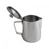 Thick and Comfortable Handle Stainless Steel Milk Frothing Pitcher with Lid
