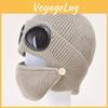 Knitted Earflap Hat For Women With Thick Warmth And Windproof Protection For Winter Outdoor Activities
