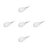 5Pcs Stainless Steel Egg Beater Manual Metal Mixing Stir Tool Accessory Gadget for Cooking Baking Durable Metal Egg Mixer