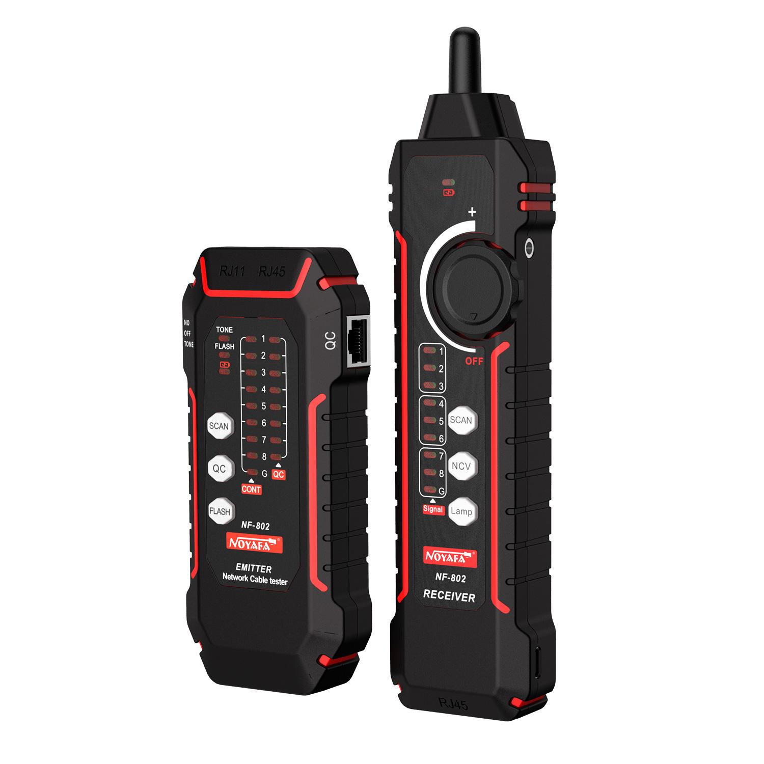 

NOYAFA NF-802 Network Cable Tester RJ11 RJ45 Multifunction Wire Tracer Cat5 Cat6 LCD Display Measure Tester Network Tools