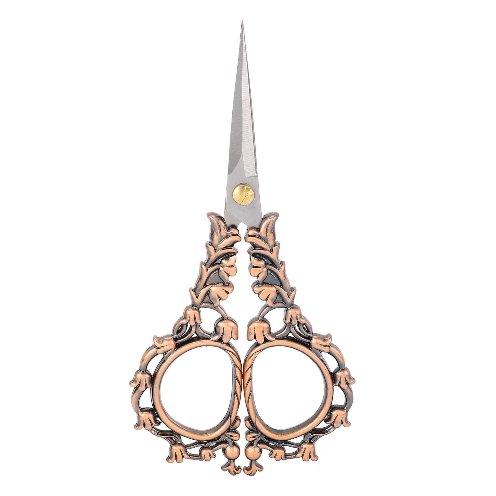

Ножницы для шитья и вышивки, винтажные европейские ножницы для ткани, ткачества, вышивки крестом, бумага Cu Antique Bronze