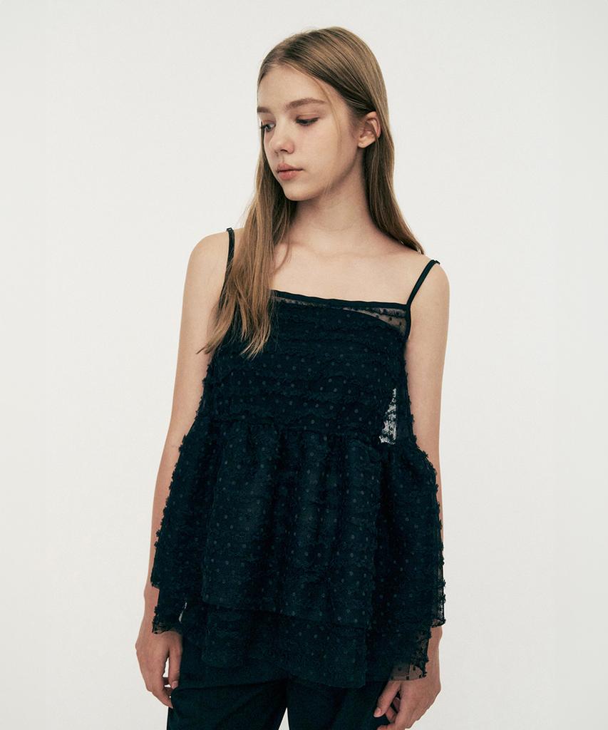 Limekeu Lace Layered Mini Dress Black