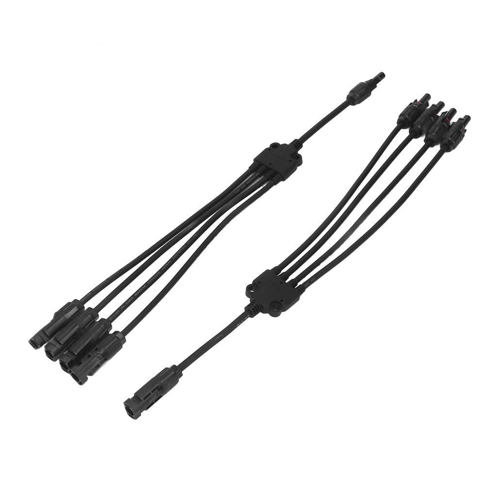 2 PCS Y Branch Solar Connectors 1 To 4 Splitter PV Parallel Connector Solar Cable Wire Plug 1000V
