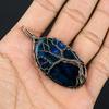Blue Flash Labradorite Handmade Pendant, Natural Gemstone Jewelry, 999 Copper Wire Wrapped Pendant Jewelry, For Gift