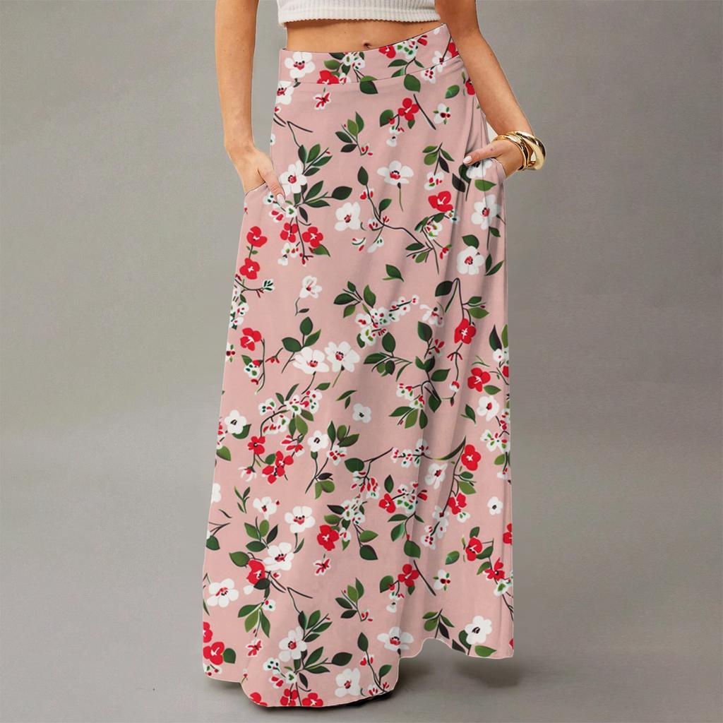 Women's Flowing Maxi Dress Regular Casual Summer Floral Print Bohemian  Skirt