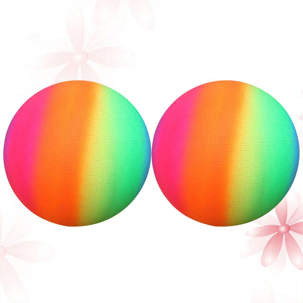 Kickball Rsimbow Buy 2pcs 22 CM Thickened Rainbow Balls PVC Sports Play Ball Kickball ...