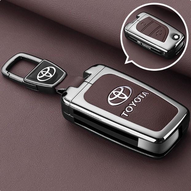 Car Key Case Cover Shell For 4 Button Toyota Prius Camry Corolla CHR C-HR RAV4 Land Cruiser Prado Fob Keychain Accessories