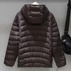 Men 50% White Duck Down Puffer Jacket, Windproof Hooded Drawstring Hem Thick Warm Zip Coat For Cold Winter Outdoor