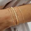 Minimalist Women's Multilayer Alloy Bracelet Set - 10-Piece Cuban Chain Style.