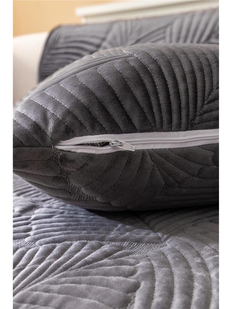 Autumn/Winter Super Soft Plush Banana Leaf Sofa Cushion: Modern Minimalist Solid Color Double Seat Cushion