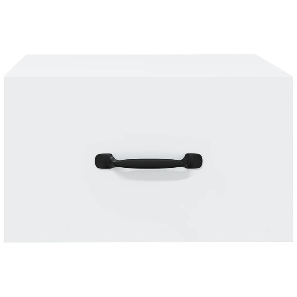 Wall Mounted Nightstand White 35 x 35 x 20 cm