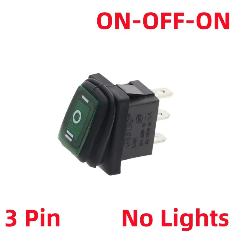 1PCS KCD1 waterproof mini toggle switchs no light latching 3gear 3pin ON-OFF-ON button rocker switch AC 250V/6A 125V/10A