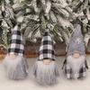 3 Dolls/set Christmas Dolls Hanging Plaid Pp Cotton