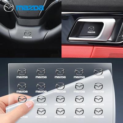 Car Interior Sticker Central Control Decals Emblem Badge For Mazda 2 3 5 6 8 Atenza CX5 CX-7 CX-9 MX-5 RX Car Logo Accessories
