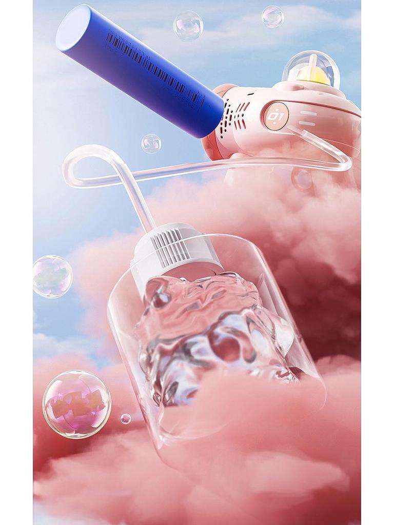 Electric 10-Hole Bubble Blower with Lights – Automatic Space Bubble Gun Toy for Girls