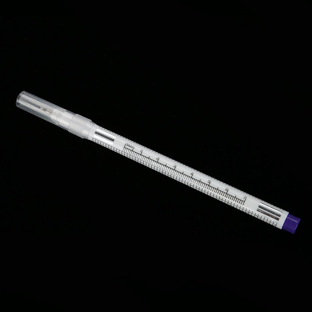 Sterilized Eyebrow Tattoo Medical Surgical Skin Marker Pen With Ruler Measuring Tool