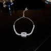 Pink Diamond Zirconia Starburst Flower Bracelet: Trendy, Luxurious Jewelry with Unique Design.