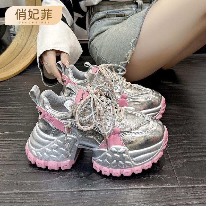 

Women s shoes new spring models heightened platform shoes women s shoes muffin sports and leisure women s shoes breathable 35 рожевий