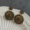 Boho Luxury Golden Color Earrings Sunflower Nature Inspired Statement Earrings Jewelry