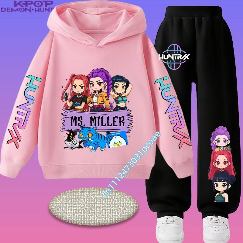 Movie Korean Style Sets Children Hoodies Pullover Sweatshirt Trucksuit Cartoon Girls Boy Kids Clothes