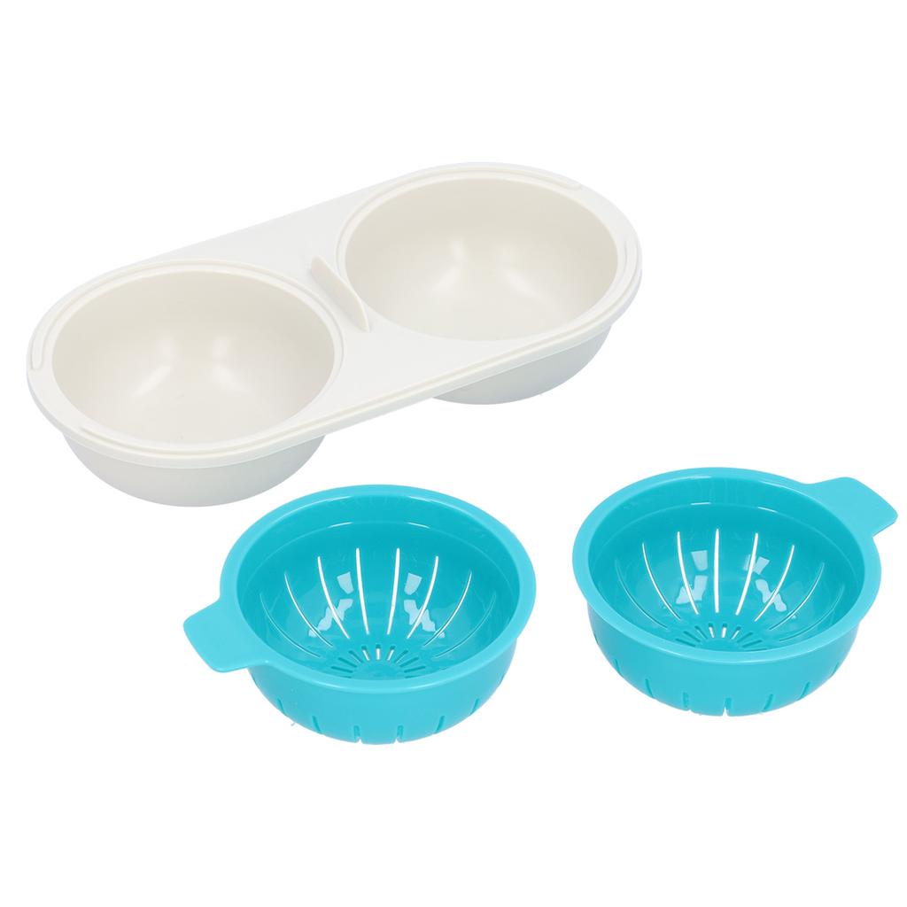 Eierkocher für die Mikrowelle, Lebensmittelqualität, Doppeltasse, Eierkocher, Kochgeschirr, Küchenutensilien