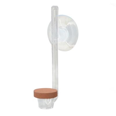 Aquarium CO2 Diffuser Clear Acrylic Fine Mist Mini Fish Tank CO2 Refiner with Suction Cup for Planted Tank L