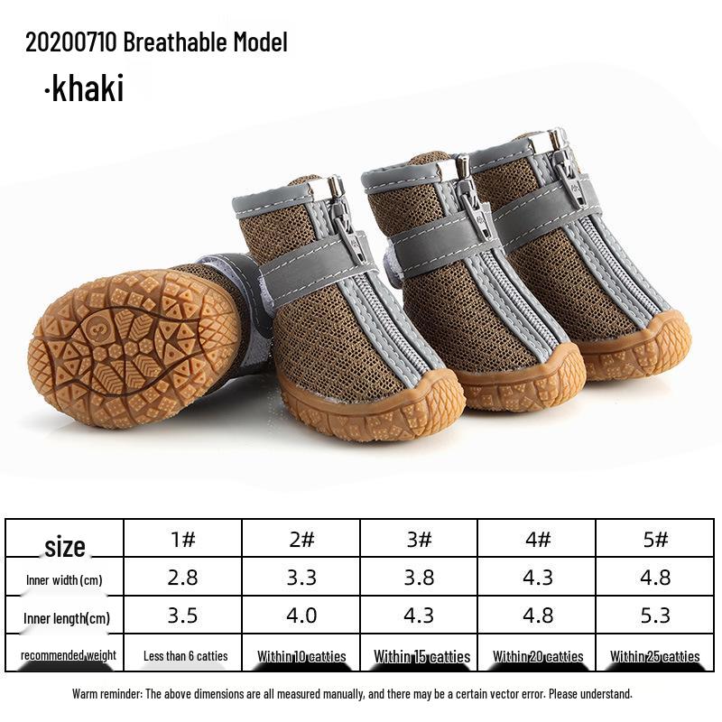 Breathable Non-slip Dog Shoes for Small Breeds