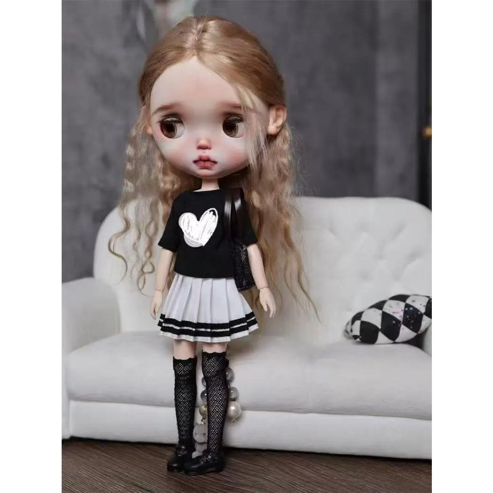 1/6 Blythe Doll Clothes Outfit Warm Cotton Coat Suit Winter Coat Down Jackets Doll Clothing Accessories