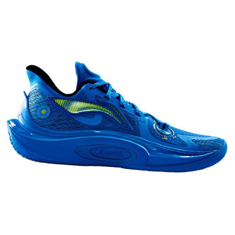 Li Ning SONIC 11 'Cold Fire' Dämpfend Rutschfest Abriebfest Niedrig geschnittene Basketballschuhe Herren Blau ABAT021-8