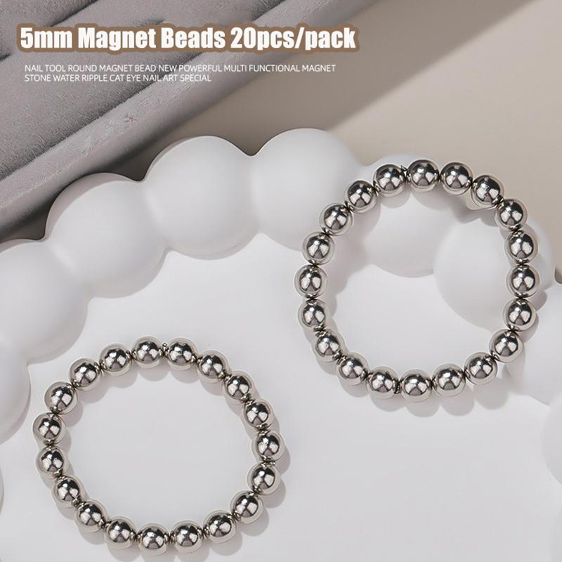 Round Magnetic Bead Nail Art Multi-Functional Powerful Magnet Cube Stones for Water Wave Ripple Cat Eye Design Manicure Tools