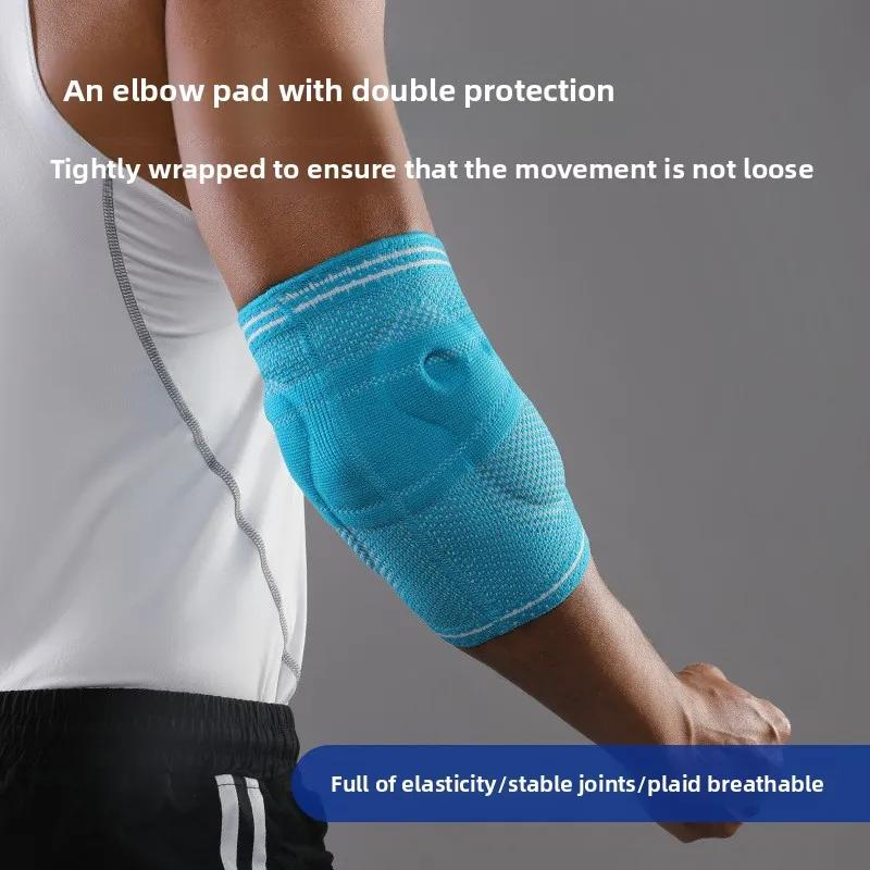Vbosi 1Pc 3D Knitted Elastic Unisex Elbow Support Arm Sleeves With Gel Pads Ergonomic Breathable Design For Women And Men
