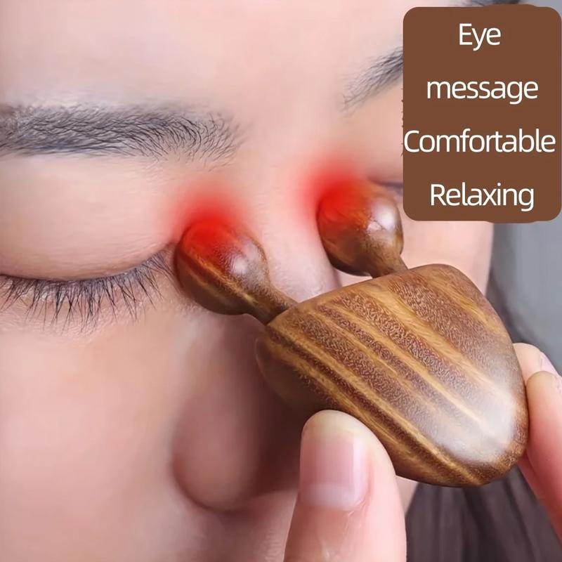 Sandalwood Snail Shape Nose Massage Comb Round Tip Gua Sha Tool For Face Eye Nasal Meridian Relax Wooden Facial Skin Scraping