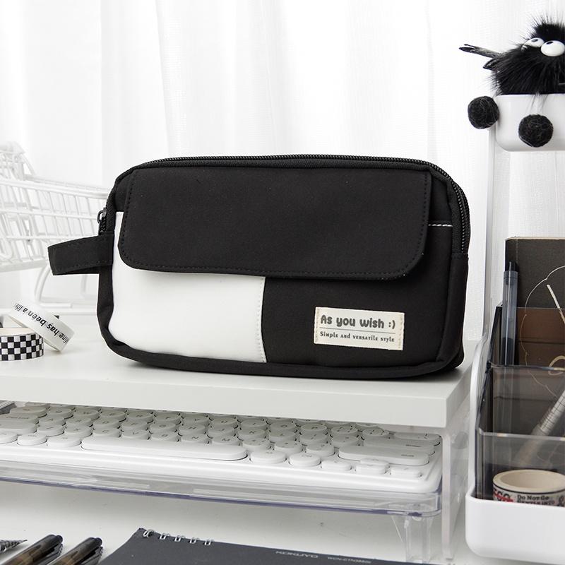 

Откидной чехол-пенал, сумка для ручек, цветная сумка с 3 отделениями, сумка для хранения канцелярских принадлежностей, школьных принадлежностей