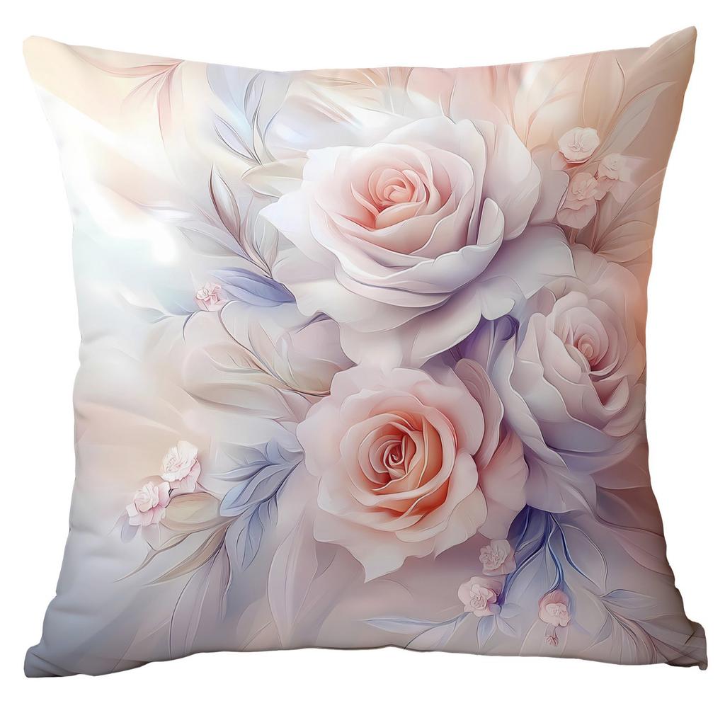 Retro Dreamy Watercolor Floral Polyester Pillowcase Home Sofa Cushion Pillowcase
