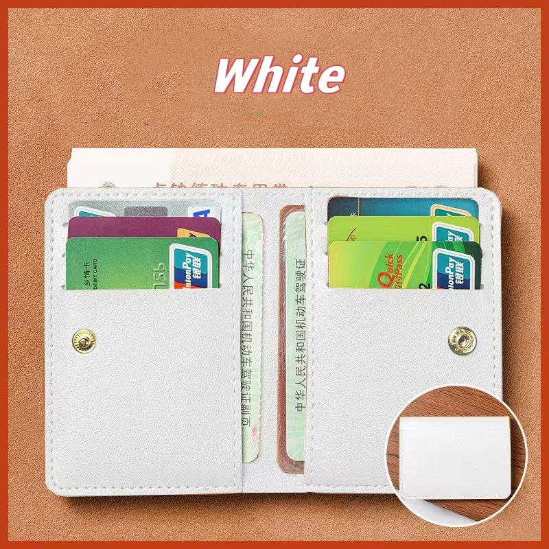 2025 New Women's Wallet Simple Folding Button Small Wallet Driver's License Card Bag Soft Leather Wallet
