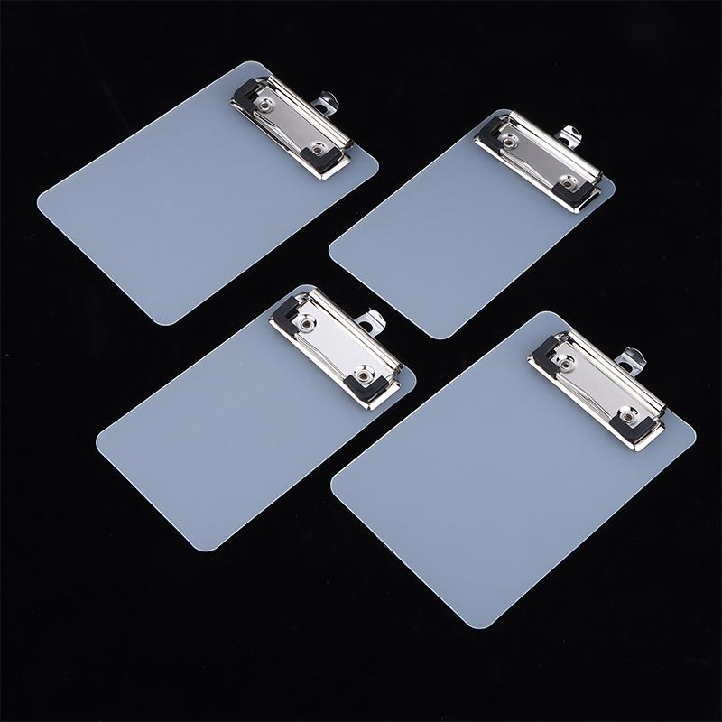 1/3Pcs Portable Transparent Clipboard With Hanging Hook Mini Clear Writing Board Hanging Office School Supplies