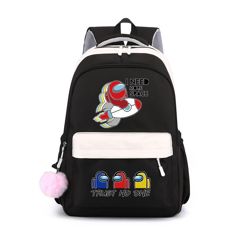 School bag backpack five Wu backpack candy color large capacity student school bag stationery