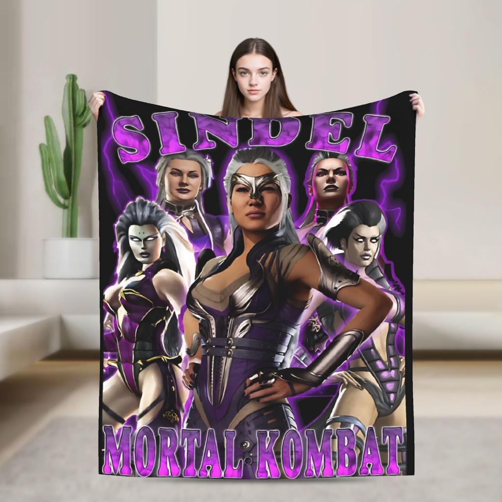 Mortal Kombat Ice Warrior Sumie Blanket  Soft Warm Aesthetic Plush Throw Blanket For Couch Chair Bed Flannel Bedspread Bed Cover