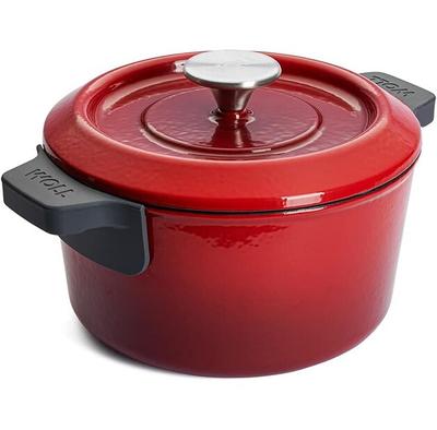 Woll Iron Cast Iron Saucepan with Lid 20 Cm Red (120CI-010)