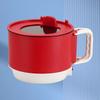 Electric Cooking Pot Quick Heating Mini Electric Cooker with Foldable Handle for Home Kitchen Red