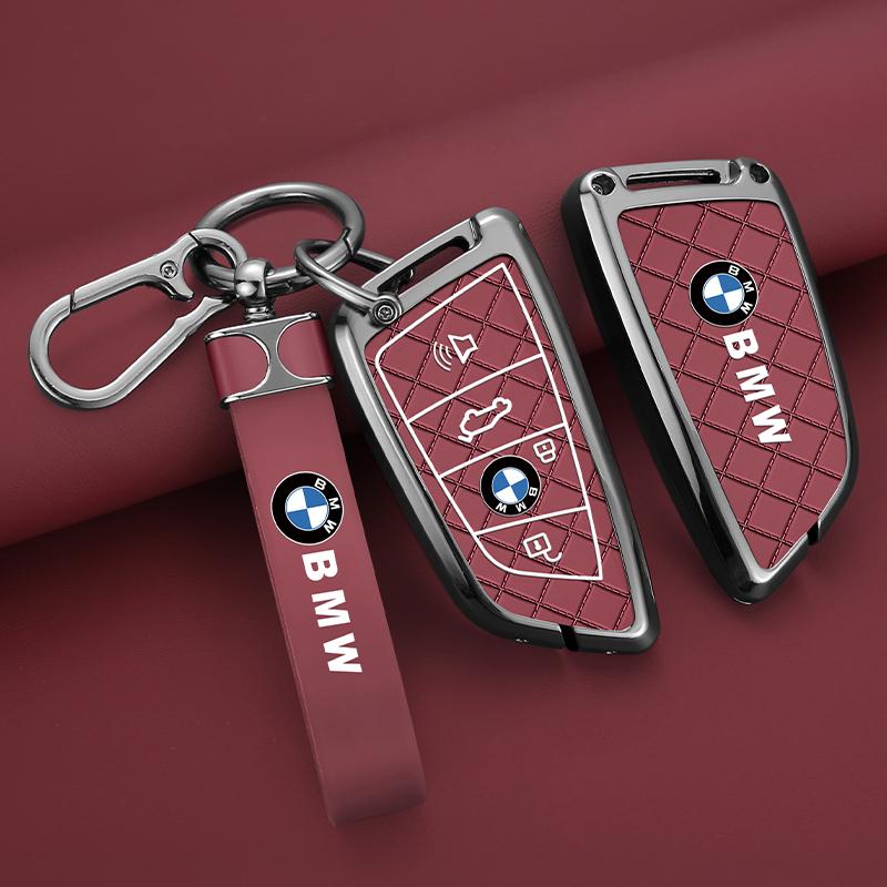 Zinc Alloy Leather For BMW X1 X3 X4 X5 F15 X6 F16 G30 7 Series G11 F48 F39 520 525 F30 118i 218i 320i Car Key Case Cover Keyless
