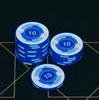 25Pcs 43Mm Ceramic Poker Chips Coin Chess Room Chip Board Game Poker Club Exclusive Texas Hold'Em Chip Storage Box Table Games